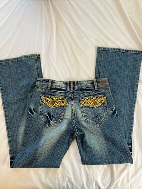 Y2K Vintage “Sweet lips” jeans with studs